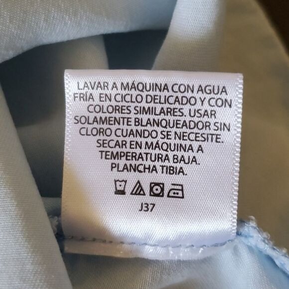 Tunic Blouse V Neck Long Sleeve Baby Blue Time & Tru Women's WOMAN'S Extra Large - Picture 9 of 11